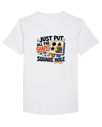Gaura potrivita. Shape Sorter Humor Design for Engineers IT Workers and Pro White