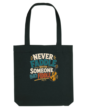 Nu te juca cu vioara. Funny Fiddle Player Design for Bluegrass Folk  Black