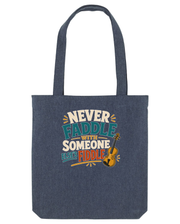 Nu te juca cu vioara. Funny Fiddle Player Design for Bluegrass Folk  Midnight Blue
