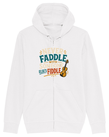 Nu te juca cu vioara. Funny Fiddle Player Design for Bluegrass Folk  White