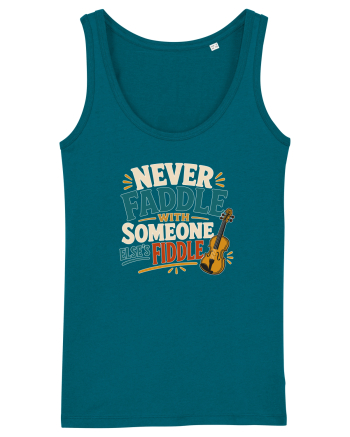Nu te juca cu vioara. Funny Fiddle Player Design for Bluegrass Folk  Ocean Depth