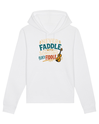 Nu te juca cu vioara. Funny Fiddle Player Design for Bluegrass Folk  White