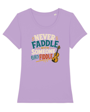 Nu te juca cu vioara. Funny Fiddle Player Design for Bluegrass Folk  Lavender Dawn