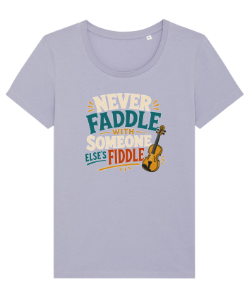 Nu te juca cu vioara. Funny Fiddle Player Design for Bluegrass Folk  Lavender