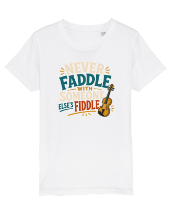 Nu te juca cu vioara. Funny Fiddle Player Design for Bluegrass Folk  White