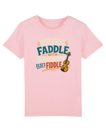 Nu te juca cu vioara. Funny Fiddle Player Design for Bluegrass Folk  Cotton Pink