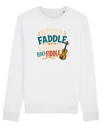 Nu te juca cu vioara. Funny Fiddle Player Design for Bluegrass Folk  White