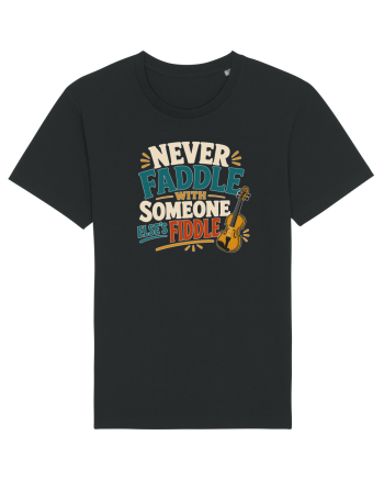 Nu te juca cu vioara. Funny Fiddle Player Design for Bluegrass Folk  Black