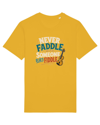 Nu te juca cu vioara. Funny Fiddle Player Design for Bluegrass Folk  Spectra Yellow