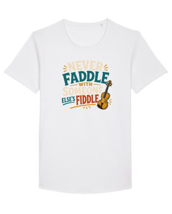 Nu te juca cu vioara. Funny Fiddle Player Design for Bluegrass Folk  White