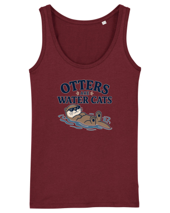 Vidrele sunt pisicile de apa. Funny Otter Lover Design for Animal Lovers Burgundy