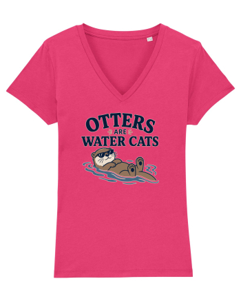 Vidrele sunt pisicile de apa. Funny Otter Lover Design for Animal Lovers Raspberry