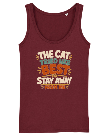 Cu pisici. Funny Cat Owner Humor Design for Cat Lovers and Pet Parents Burgundy