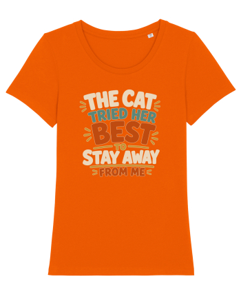 Cu pisici. Funny Cat Owner Humor Design for Cat Lovers and Pet Parents Bright Orange