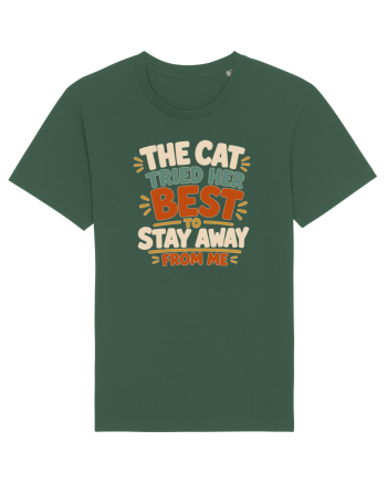 Cu pisici. Funny Cat Owner Humor Design for Cat Lovers and Pet Parents Bottle Green