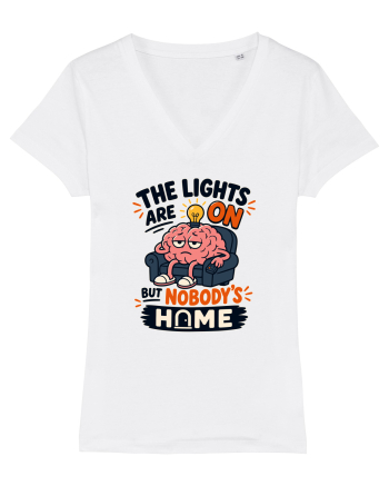 Nu-s acasa. Funny Brain Fog Humor Design for Introverts Office Workers White