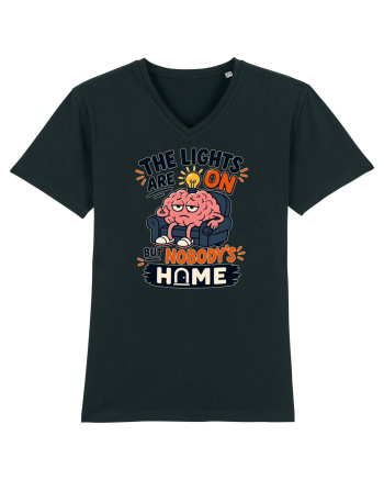Nu-s acasa. Funny Brain Fog Humor Design for Introverts Office Workers Black