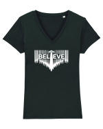 Believe – OZN și Misterele Universului Tricou mânecă scurtă guler V Damă Evoker