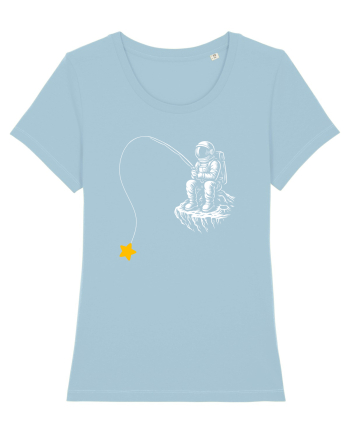 Astronaut Fishing For A Star – Pescuind Printre Stele Sky Blue