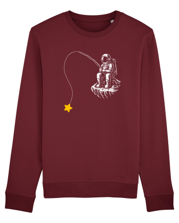 Astronaut Fishing For A Star – Pescuind Printre Stele Burgundy