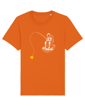 Astronaut Fishing For A Star – Pescuind Printre Stele Bright Orange