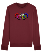 Playful Dog and Colorful Rings – Fun Cartoon Design Bluză mânecă lungă Unisex Rise