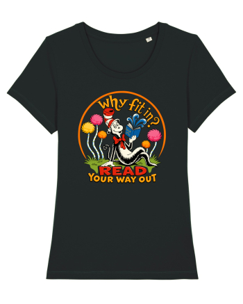 Why Fit In? Read Your Way Out – Book Lover Design Black