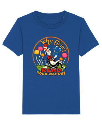 Why Fit In? Read Your Way Out – Book Lover Design Majorelle Blue