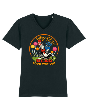 Why Fit In? Read Your Way Out – Book Lover Design Black
