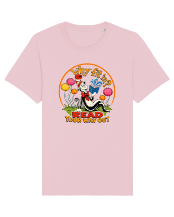 Why Fit In? Read Your Way Out – Book Lover Design Cotton Pink