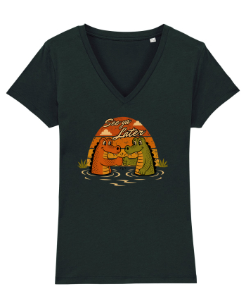 See Ya Later Alligator – Funny Crocodile Friendship Design Black
