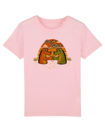 See Ya Later Alligator – Funny Crocodile Friendship Design Cotton Pink