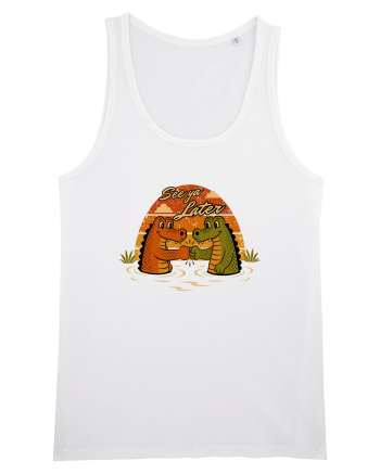 See Ya Later Alligator – Funny Crocodile Friendship Design White