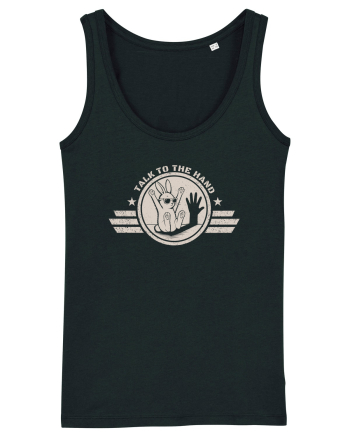 Talk To The Hand – Funny Bunny Design Black