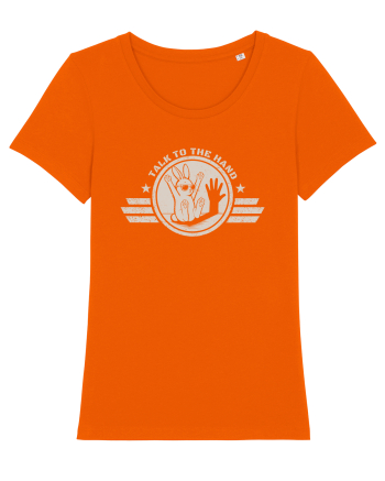 Talk To The Hand – Funny Bunny Design Bright Orange