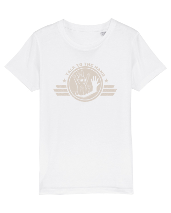 Talk To The Hand – Funny Bunny Design White