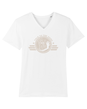 Talk To The Hand – Funny Bunny Design White
