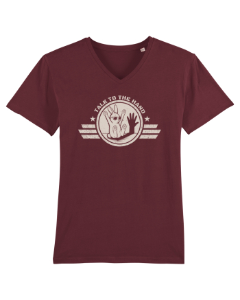 Talk To The Hand – Funny Bunny Design Burgundy