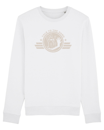 Talk To The Hand – Funny Bunny Design White
