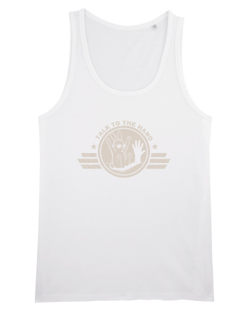 Talk To The Hand – Funny Bunny Design White