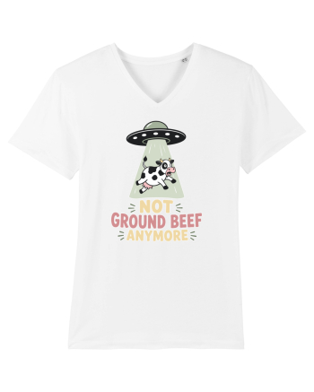 UFO si Vacile. Not Ground Beef Anymore UFO Cow Alien Abduction Funny Farm White