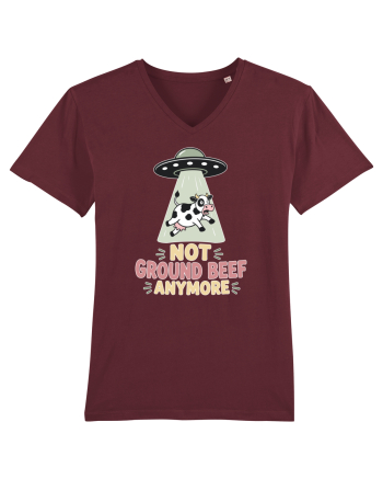 UFO si Vacile. Not Ground Beef Anymore UFO Cow Alien Abduction Funny Farm Burgundy