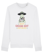 UFO si Vacile. Not Ground Beef Anymore UFO Cow Alien Abduction Funny Farm Bluză mânecă lungă Unisex Rise