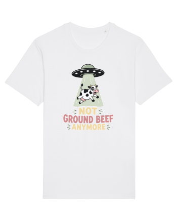 UFO si Vacile. Not Ground Beef Anymore UFO Cow Alien Abduction Funny Farm White