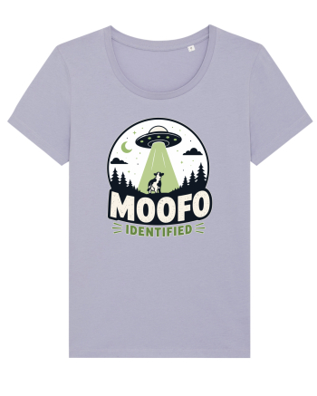 Moofo Identified Funny UFO Cow Alien Abduction Retro Sci Fi Humor Lavender