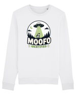 Moofo Identified Funny UFO Cow Alien Abduction Retro Sci Fi Humor Bluză mânecă lungă Unisex Rise