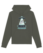 Beef Ascending Funny UFO Cow Alien Abduction Retro Sci Fi Humor Hanorac Unisex Drummer