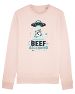 Beef Ascending Funny UFO Cow Alien Abduction Retro Sci Fi Humor Bluză mânecă lungă Unisex Rise