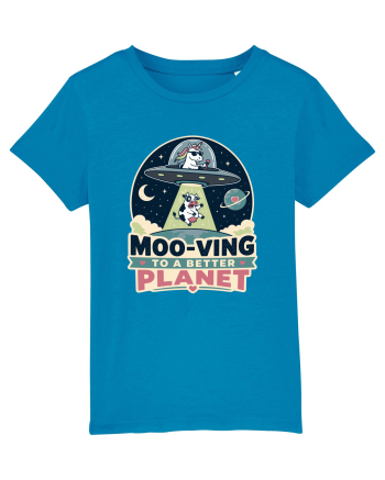 Ma mut pe alta planeta. Moo-Ving To A Better Planet Funny Unicorn UFO Cow Azur