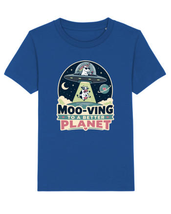 Ma mut pe alta planeta. Moo-Ving To A Better Planet Funny Unicorn UFO Cow Majorelle Blue